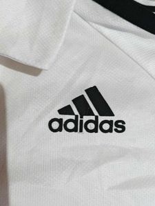 Adidas Unisex White Polo Active T-Shirt