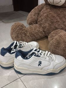 White &amp; Blue Casual Sneakers