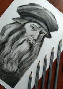 Leonardo da Vinci Charcoal Portrait