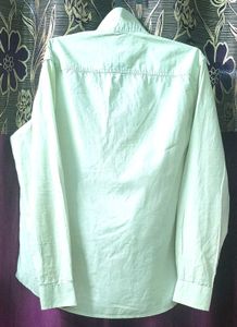 Men's Light cream Band Collar Shirt