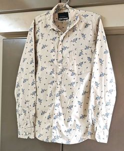 Men's Floral Print Button-Down Shirt