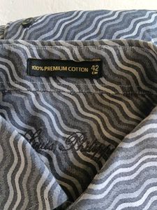 Men's Wave Pattern Cotton Shirt