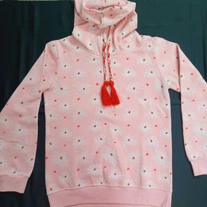 Pink Floral Hoodie