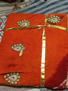 Designer Red Bandhani dupatta