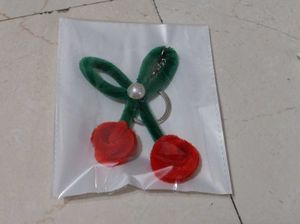 Handmade Cherry Keychain