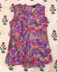 Floral Sleeveless tunic top