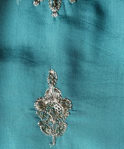 Aqua blue embroidery kurti plazo &amp; dupatta set 🩵