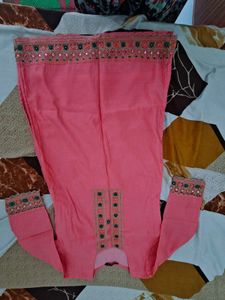 Elegant Pink Kurta with Mirror Work