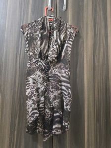 Chic Animal Print Sheath Dress