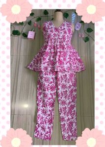Pink Floral Print co-ord set