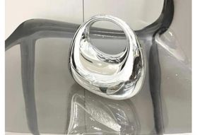 Chic Silver Hobo Handbag
