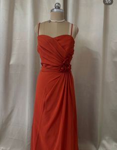 Elegant Orange Evening Gown