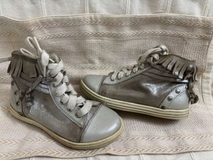 Metallic Designed Lace up Sneakers/Boots(2.5-4.5y)