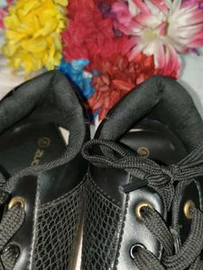 Black Lace-Up Sneakers