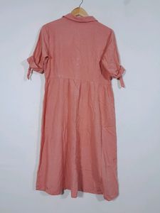 Peach Cotton Casual Kurta(women's)