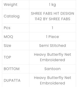 shree fabs embroidered suit