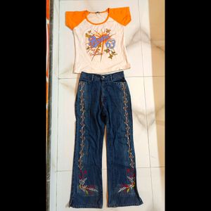 Jeans And Top Combo For Girls...