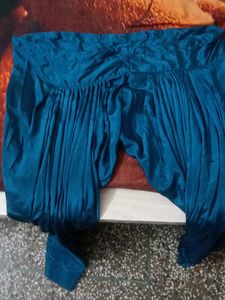 Teal Kurta Set with Gold Embellishments