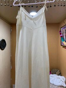 White Silk Gown. Small To Medium