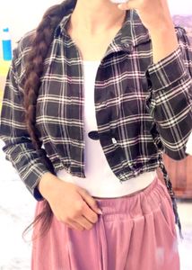 Checked Crop Top