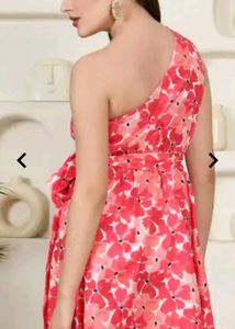 Chic Floral One-Shoulder Dress