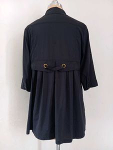 Black Button-Down Tunic