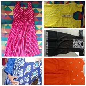 Vibrant Ethnic Kurtis - Pack of 5
