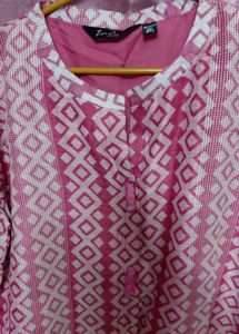 Pink Diamond Pattern Kurta