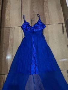 Sheer Blue silk drss