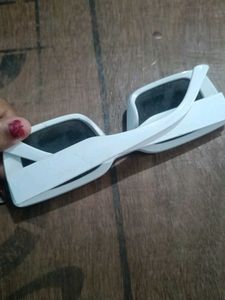 White Rectangular Sunglasses