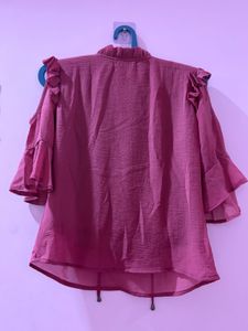 Chic Cold Shoulder Ruffle Top