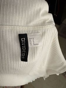 h&amp;m divided off shoulder top