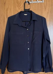 Navy Blue Long Sleeve Shirt