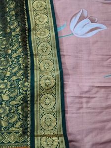 Elegant Mustard Saree with Gold Border