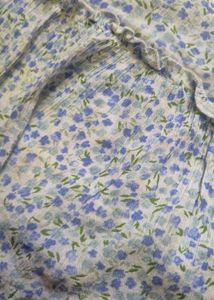 Blue Floral Tiered  Dress