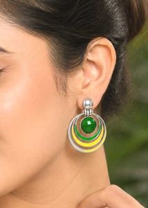Boho Abstract Hoop Earrings