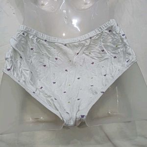 🪔 White Briefs with Purple Floral Print