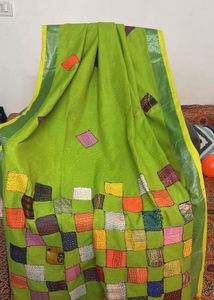 Vibrant Patchwork Nakshi Kantha Saree