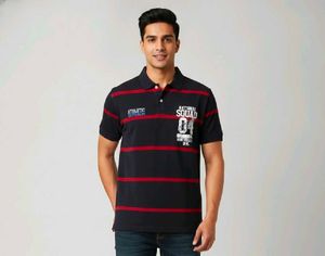 Men's Striped Polo T-Shirt