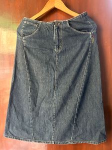 Vintage Suzans Denim Midi Skirt