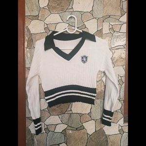 Stylish Cropped V-Neck Knit Top(Weekend sale)