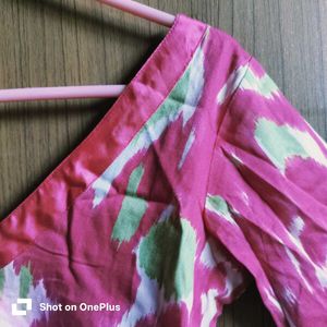 Designer Pink Printed Kurta