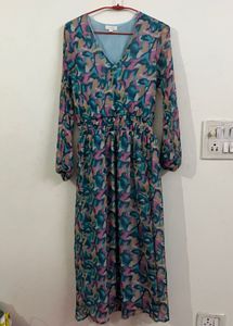 Chic Floral Print Midi Dress