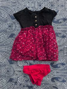 Baby Girl's Dress Matching Diaper Cove