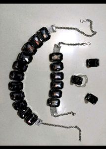 Beautiful Set With Braclet, Earrings And Ring