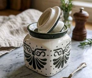 Decorative Ceramic Jar with Lid