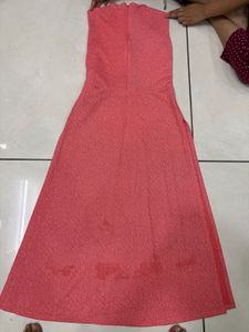 Elegant Coral Ethnic Gown