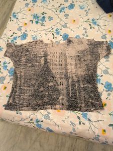 Grey Graphic Print T-Shirt
