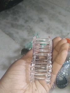 9 Colorful Beaded Hair Claw Clips Set