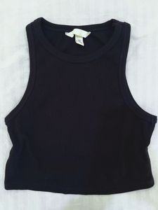 H&M Black Ribbed Tank Top (New & Unused)